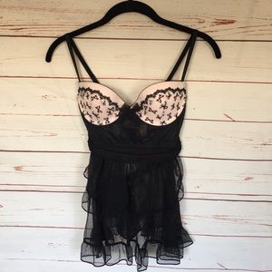 Victoria's Secret Black Bow Babydoll